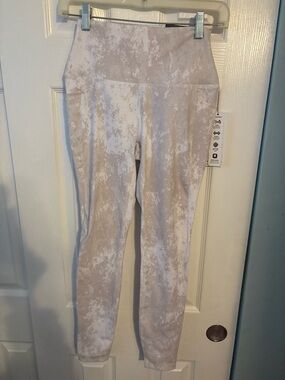 RBX Full Length High-Waisted Leggings in Light Taupe and White Wash